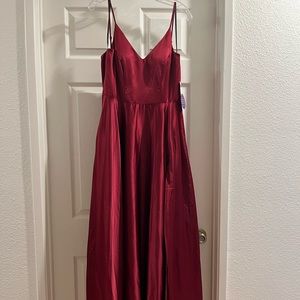 Satin-Like Formal Gown-BURGUNDY-NWT-Windsor